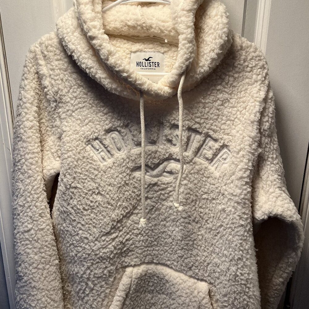 Hollister, ladies, Lg, cream hoodie